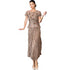 Floral Appliqué Top & Crinkled Skirt Set -S1517